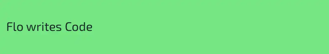 Flo writes Code